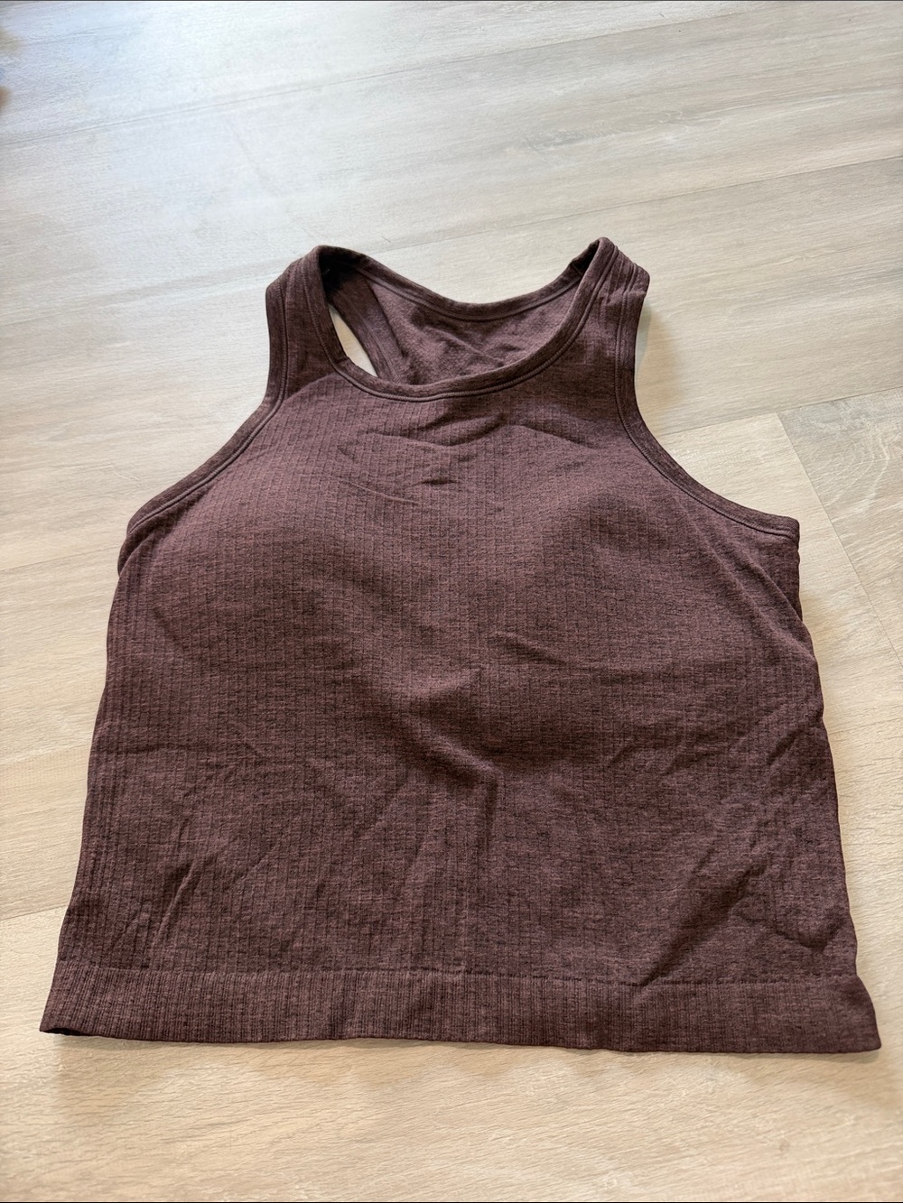 Padded sports tank brown size medium